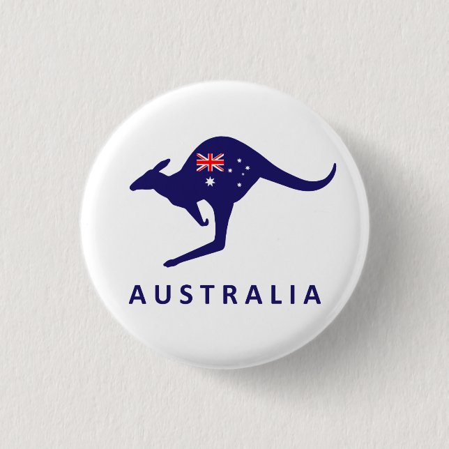 AUSTRALIA KANGAROO FLAGGA KNAPP (Framsida)