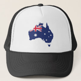 AUSTRALIA KARTA OCH FLAGGA BLUE KEPS