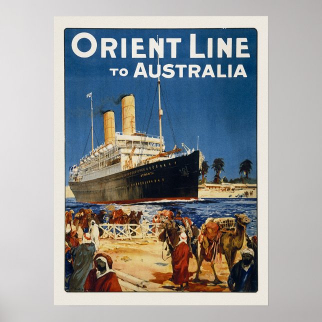 AUSTRALIA OCEAN LINER OTRANTO POSTER (Framsidan)
