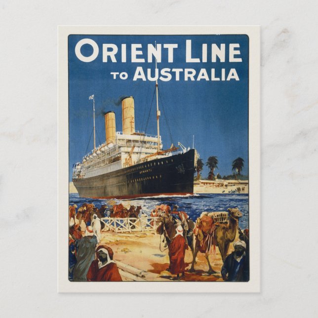 AUSTRALIA OCEAN LINER OTRANTO VYKORT (Framsida)