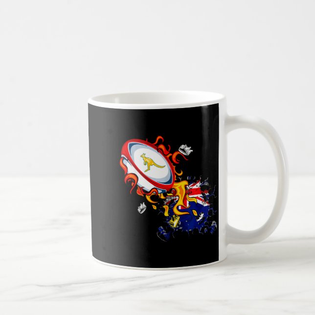 Australia Rugby, Wallabies Rugby Jersey, Australia Kaffemugg (Höger)