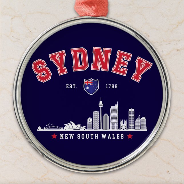 Australia’s Iconic Sydney Skyline Julgransprydnad Metall (Skapare uppladdad)