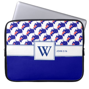 AUSTRALIA Scripture Christian Monogram bärbar dato Laptop Fodral