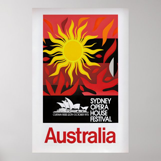 Australia, Sydney Opera House Festival  Vintage Poster (Framsidan)