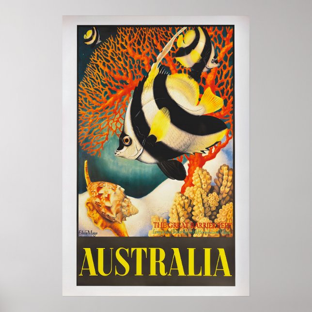 Australia, the Great Barrier Reef by Eileen Mayo Poster (Framsidan)