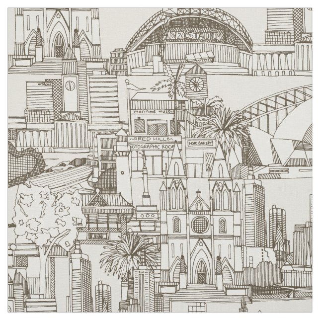 Australia toile de jouy tea strong white tyg (Provkarta)