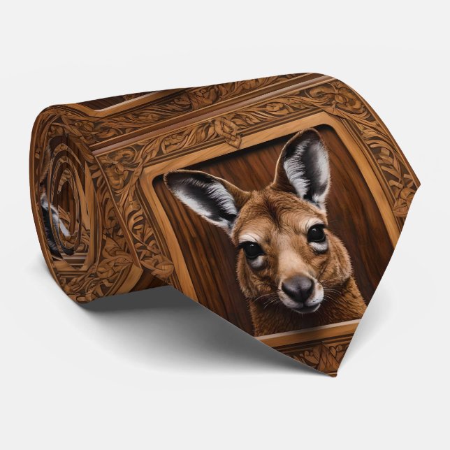 Australian 3D Wood Print Kangaroo Slips (Rullad)