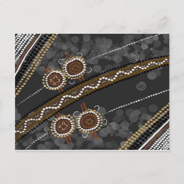 Australian Aboriginal Art - Borttappad Tribes Vykort (Framsida)