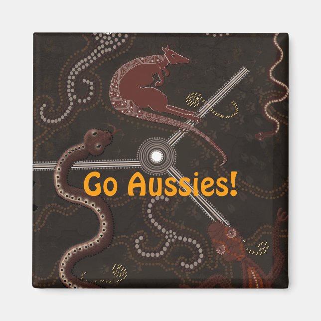 Australian Aboriginal Art Gift Magnet (Framsidan)