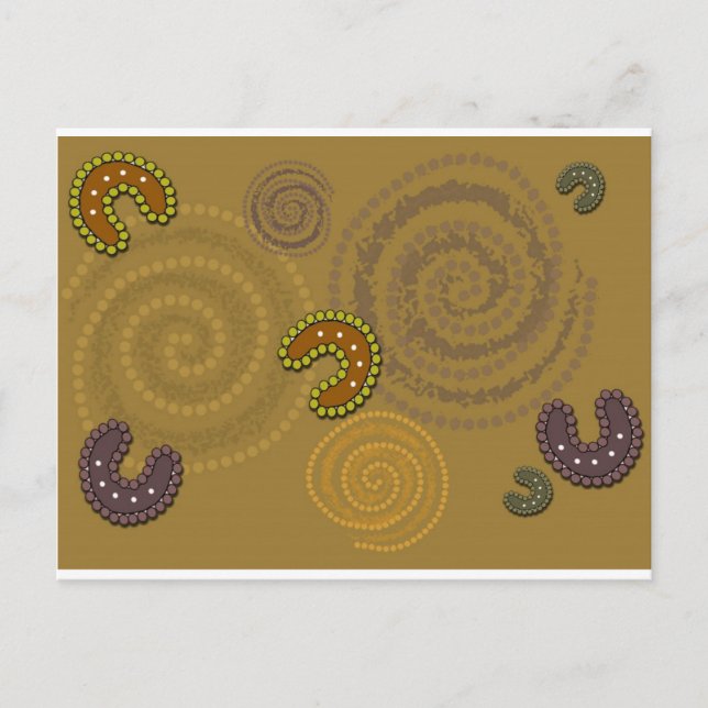 Australian Aboriginal Art - The Gathering Vykort (Framsida)