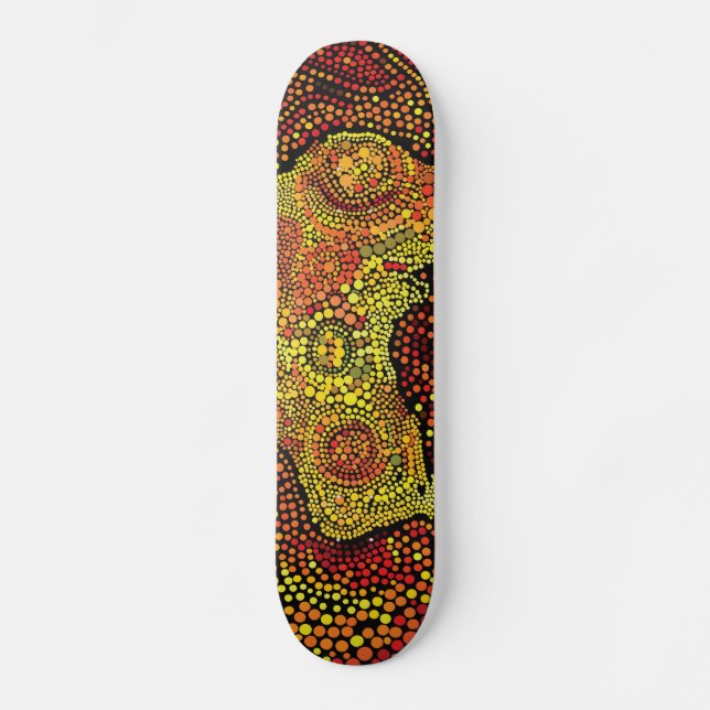 Australian Aboriginal- Continent Skateboard (Framsida)