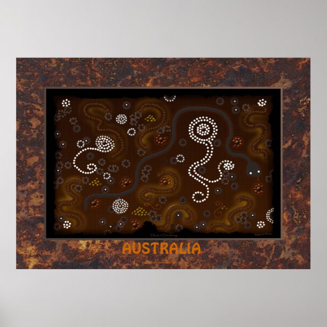 Australian Aboriginal Desert Art History Poster IV (Framsidan)