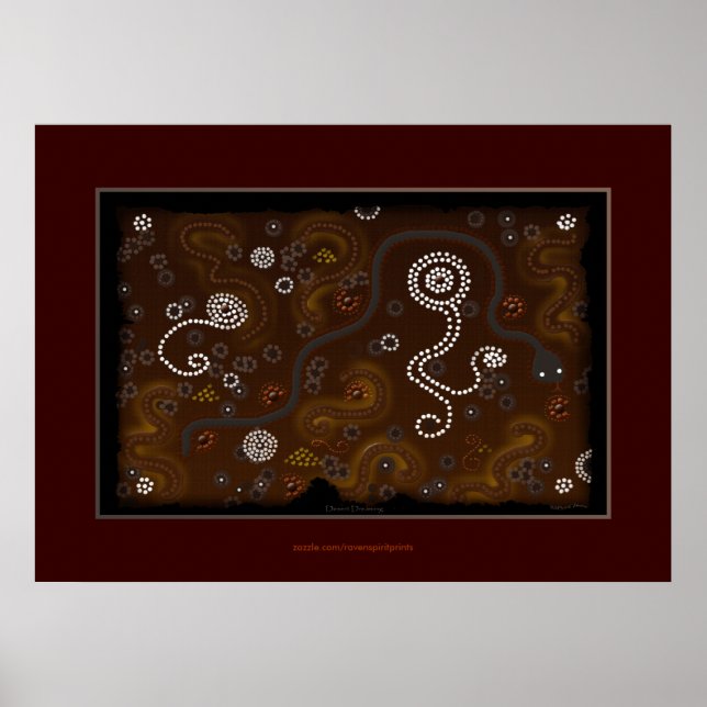 Australian Aboriginal Desert Art Poster IV (Framsidan)