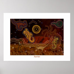 Australian Aboriginal Desert Heart Poster
