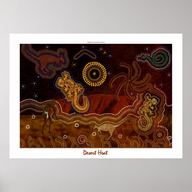 Australian Aboriginal Desert Heat Poster (Framsidan)