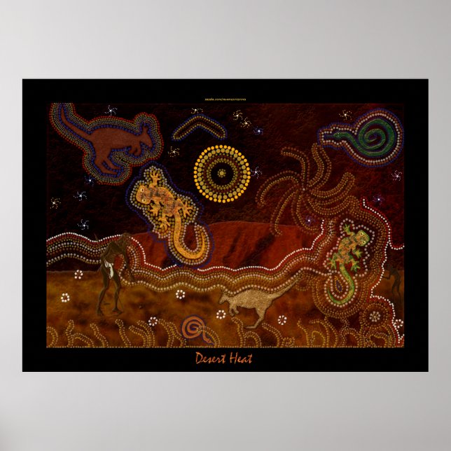 Australian Aboriginal Desert Heat Poster (Framsidan)