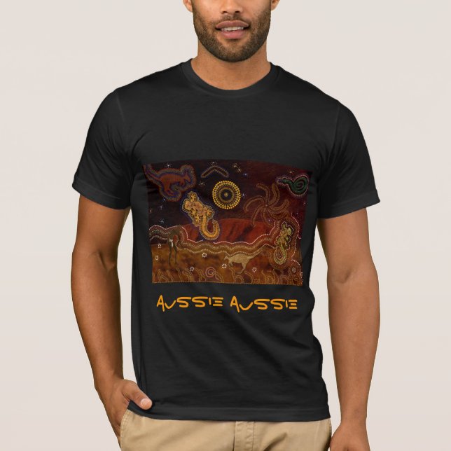 Australian Aboriginal Desert Heat Tees T-shirt (Framsida)