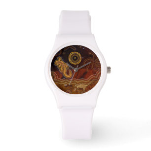 Australian Aboriginal Desert Outback Tema Art II Armbandsur
