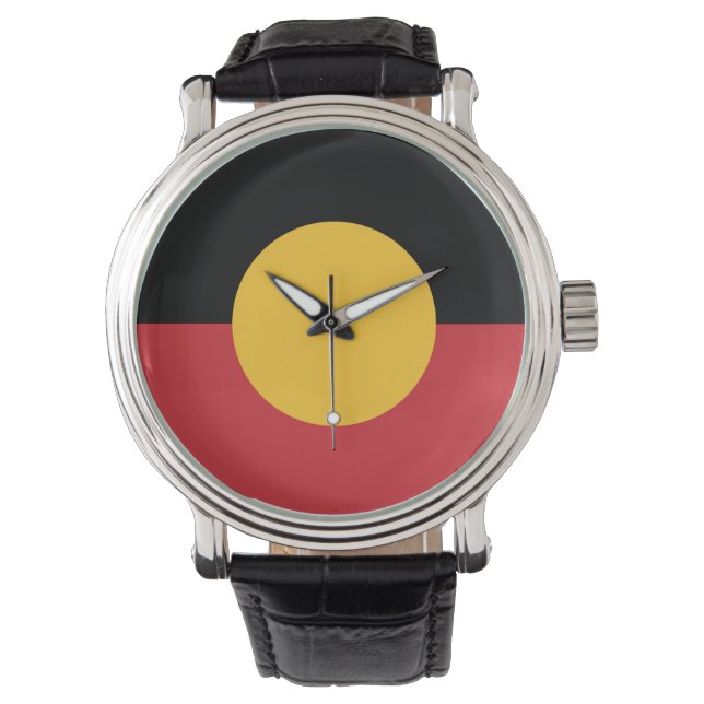 Australian Aboriginal flagga Armbandsur (Framsida)