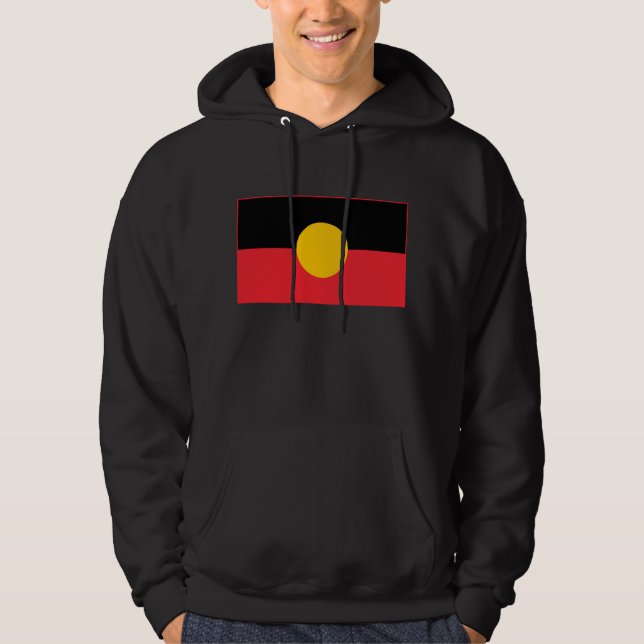 Australian Aboriginal flagga Hoodie (Framsida)