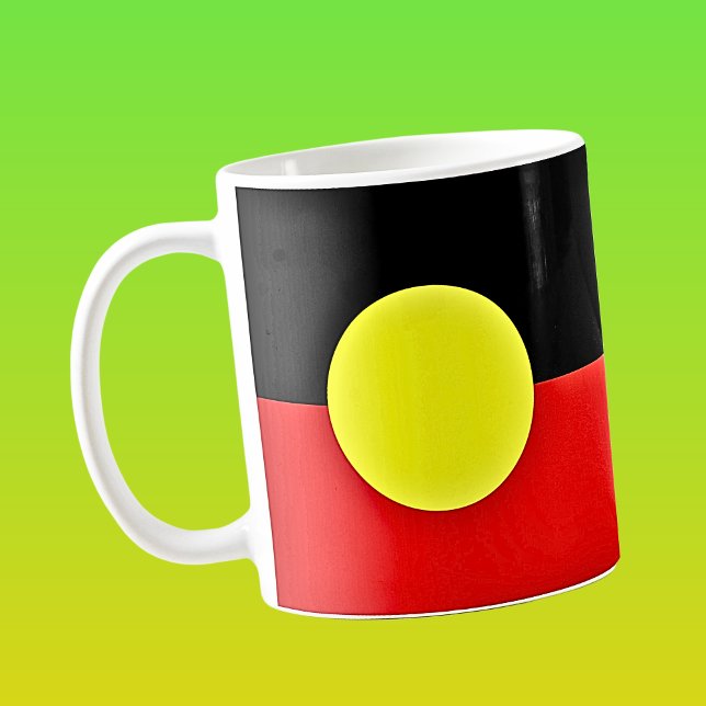 Australian Aboriginal Flagga Kaffemugg (Skapare uppladdad)