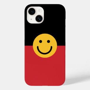 Australian Aboriginal flagga med Smile ansikte