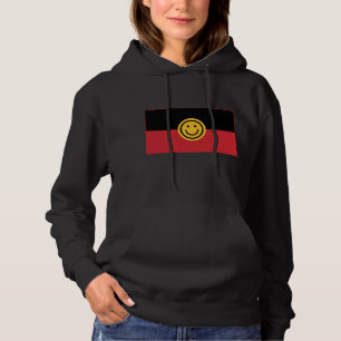 Australian Aboriginal flagga med Smile ansikte T Shirt
