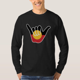 Australian Aboriginal Flagga Shaka-skylt lös T Shirt