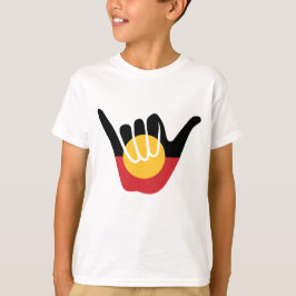 Australian Aboriginal Flagga Shaka-skylt lös T Shirt
