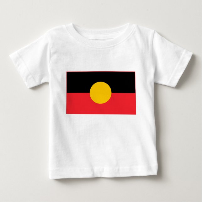 Australian Aboriginal flagga T Shirt (Framsida)