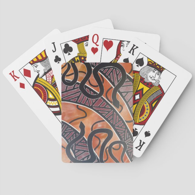 Australian Aboriginal snake-kort Casinokort (Baksidan)