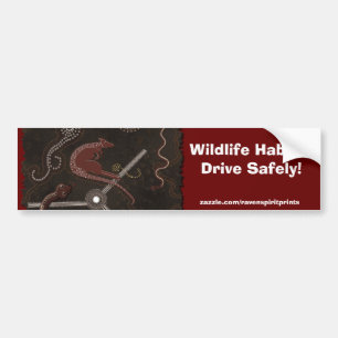 Australian Aboriginal Stil Art Bumper Sticker Bildekal