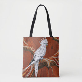 Australian Aboriginal-themed Cockatiel Tygkasse