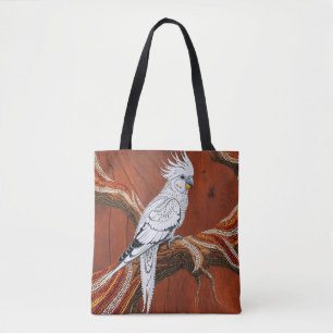 Australian Aboriginal-themed Cockatiel Tygkasse