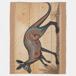 Australian Aboriginal-themed Kangaroo Fleecefilt