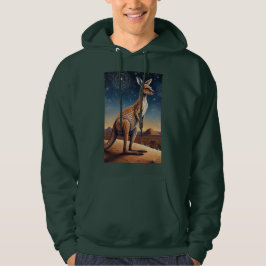 Australian Aboriginal-themed Kangaroo Scene Hoodie