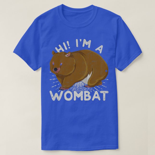 Australian Animal Cute Wombat T Shirt (Design framsida)