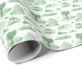 Australian Animal Toile (Green) Presentpapper