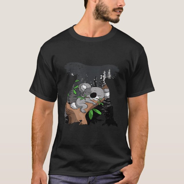 Australian Animal Zoo Keeper Koala Bear T Shirt (Framsida)