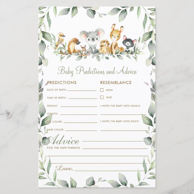 Australian Animals Baby Predictions and Advice (Framsida)