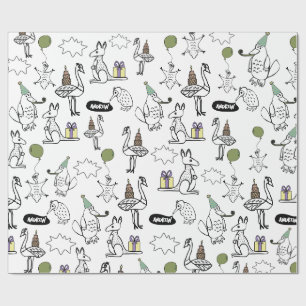 Australian Animals Coloring Anpassningsbar Presentpapper