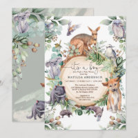 Australian Animals Greenery Eucalyptus Baby Shower