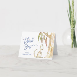 Australian Animals Kangaroo Baby Shower Tack Kort