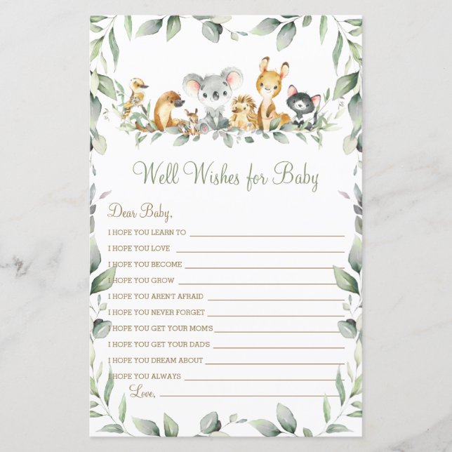 Australian Animals well Önskemål för Baby Game (Framsida)