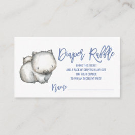 Australian Animals | Wombat Diaper Raffle Insert Tilläggskort