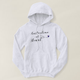 Australian At Heart Hoodie, Aus Sweatshirt Med Luva