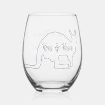 Australian Bachelorette Party Stemless Wine Glass
