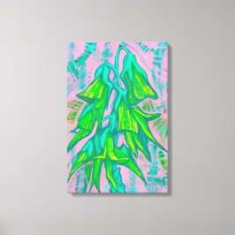 Australian Bird Flower, Tropical Blommigt Painting Canvastryck