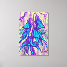 Australian Bird Flower, Tropical Blommigt Turcos Canvastryck