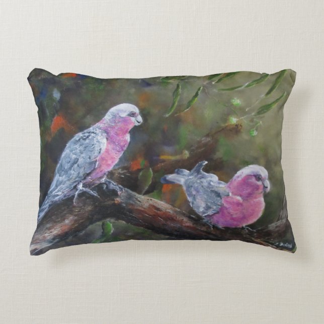 Australian Birdlife Pillow Prydnadskudde (Framsidan)